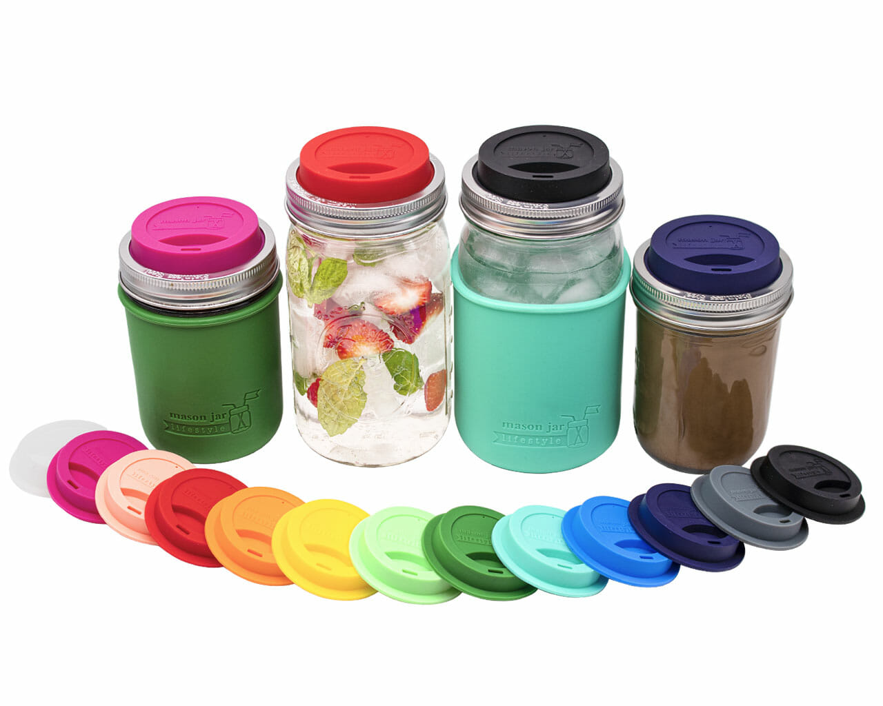 reCAP Mason Jar Shaker Lids for 4oz Mini Ball Jars 4 Pack · Mason