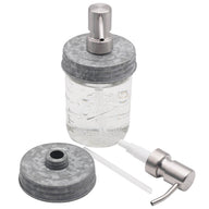 Satin / Brushed Finish Soap Pump Dispensers for Mason Jars