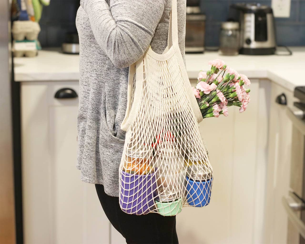 Organic Cotton String Mesh Market Produce Bag