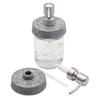 Satin / Brushed Finish Soap Pump Dispensers for Mason Jars