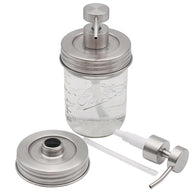 Satin / Brushed Finish Soap Pump Dispensers for Mason Jars