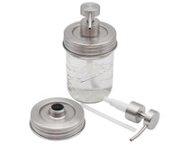 Satin / Brushed Finish Soap Pump Dispensers for Mason Jars