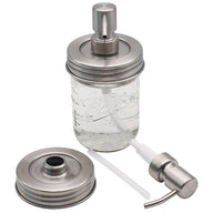 Satin / Brushed Finish Soap Pump Dispensers for Mason Jars