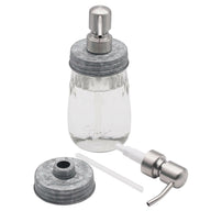 Satin / Brushed Finish Soap Pump Dispensers for Mason Jars