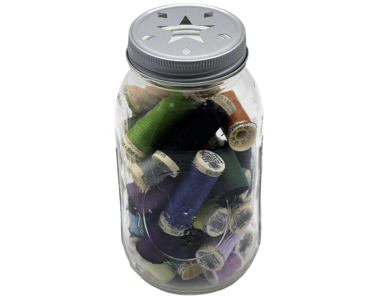 aluminum-star-cutout-lid-regular-mouth-quart-mason-jar-thread