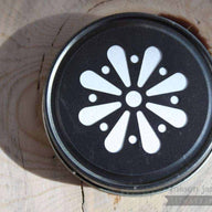 Vintage pewter daisy lid for Mason jars top