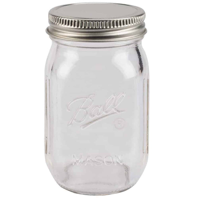 Ball 4 oz mini glass storage jar with included tinplated steel lid