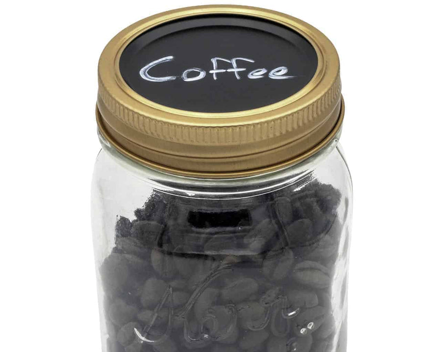 chalkboard-top-lid-insert-regular-mouth-mason-kerr-mason-jar-coffee-beans-copper-band