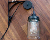 ctw-single-sheave-bracket-hang-pendant-light-wall-pulley-primitive-black-lighting-lid-wide-mouth-ball-open-bottom-jar