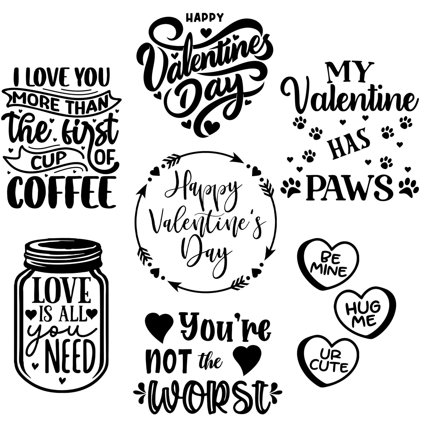 Valentine's Day Laser Engraved Sleeves