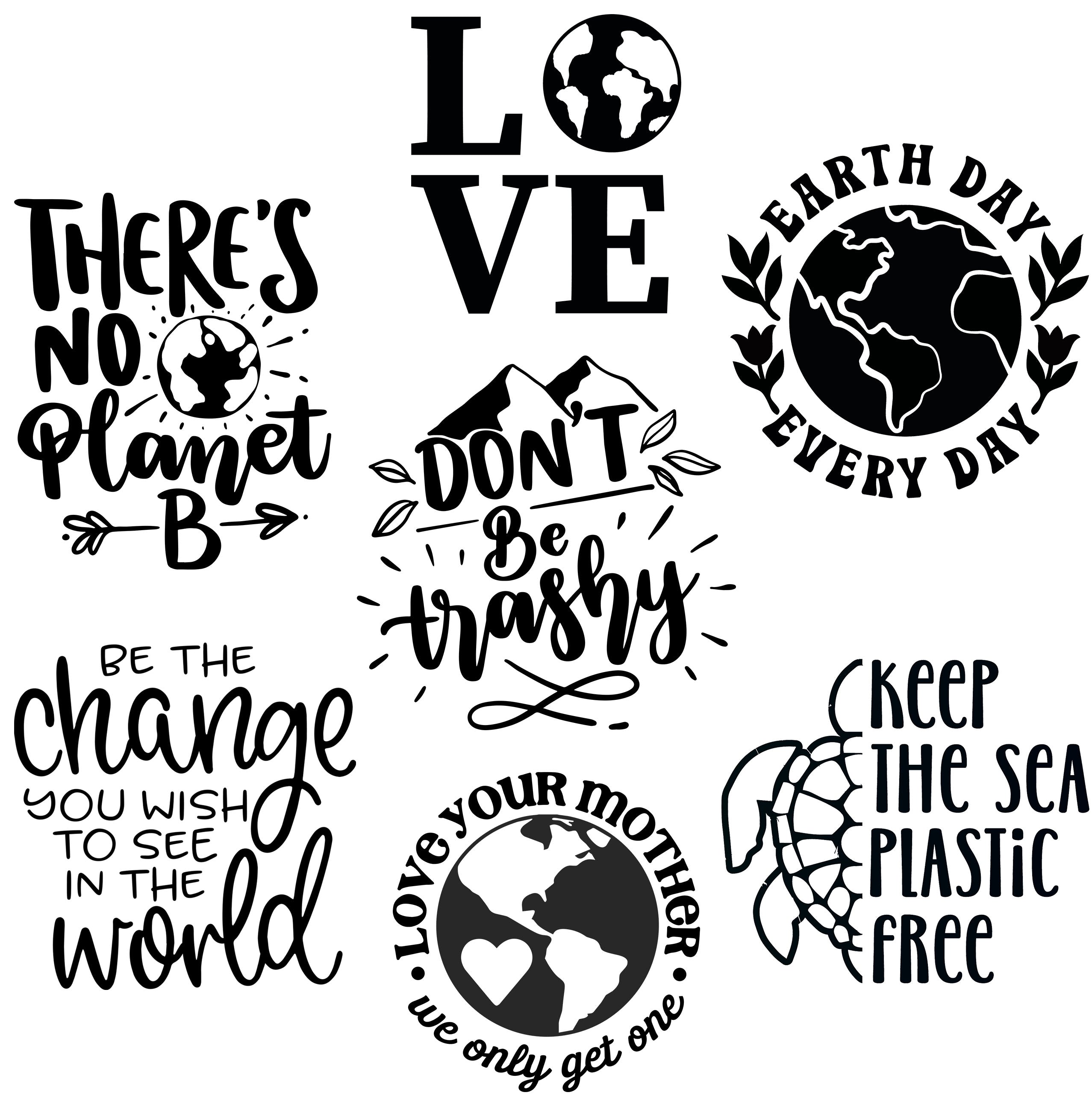 Earth Day Laser Engraved Sleeves