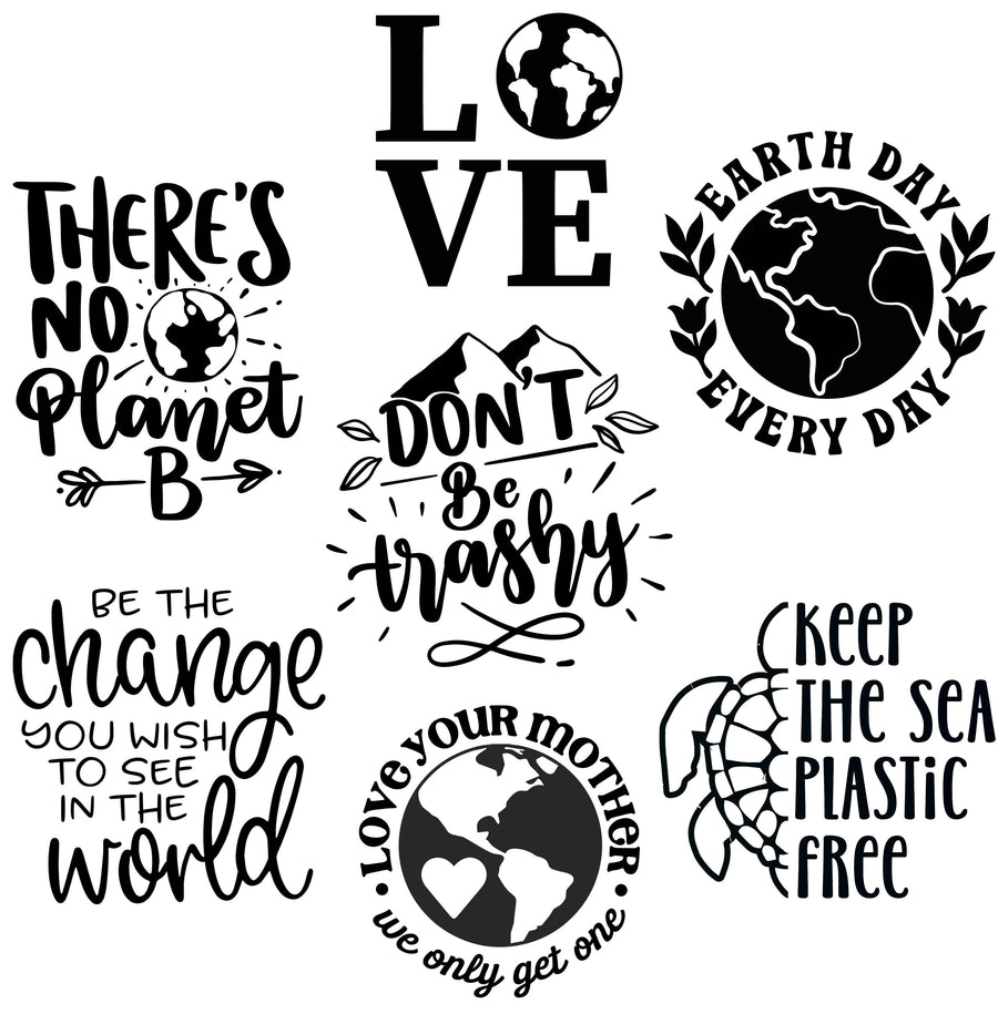 Earth Day Laser Engraved Sleeves