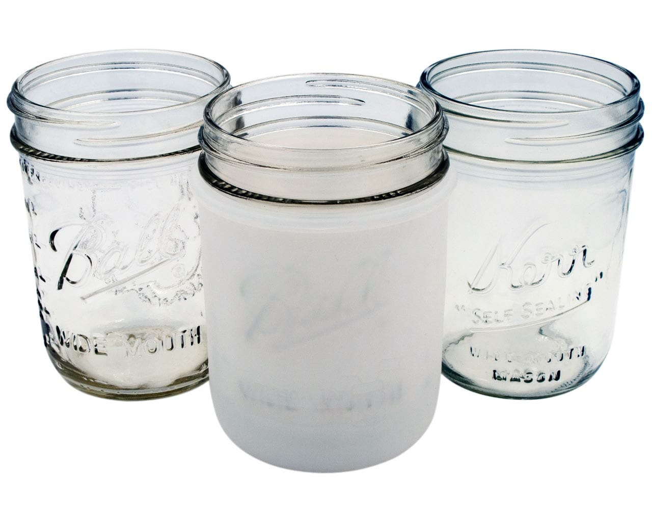 Silicone Mason Jar Protector Sleeves - 16oz (1 pint) Wide-Mouth