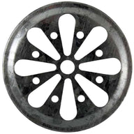 Galvanized metal daisy flower cut lid insert for regular mouth Mason jars