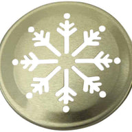 Gold snowflake lid insert for regular mouth Mason jars