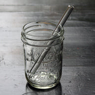 8 Pack Combo Glass Straws for Mason Jars + Cleaner