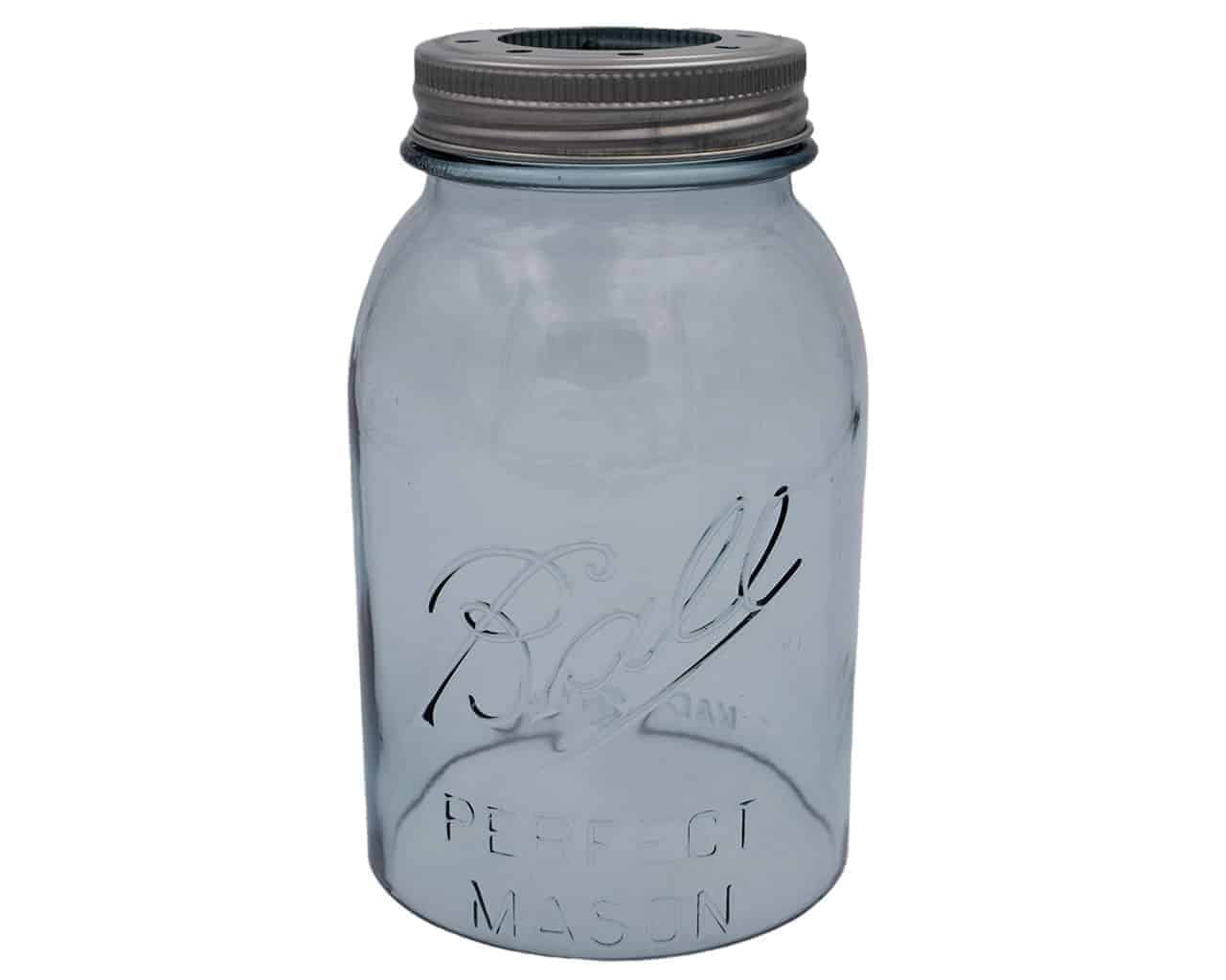 Hand Cut Open Bottom Mason Jar for Lighting Shade or Crafts