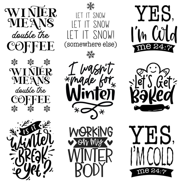 Humorous Winter Laser Engraved Sleeves