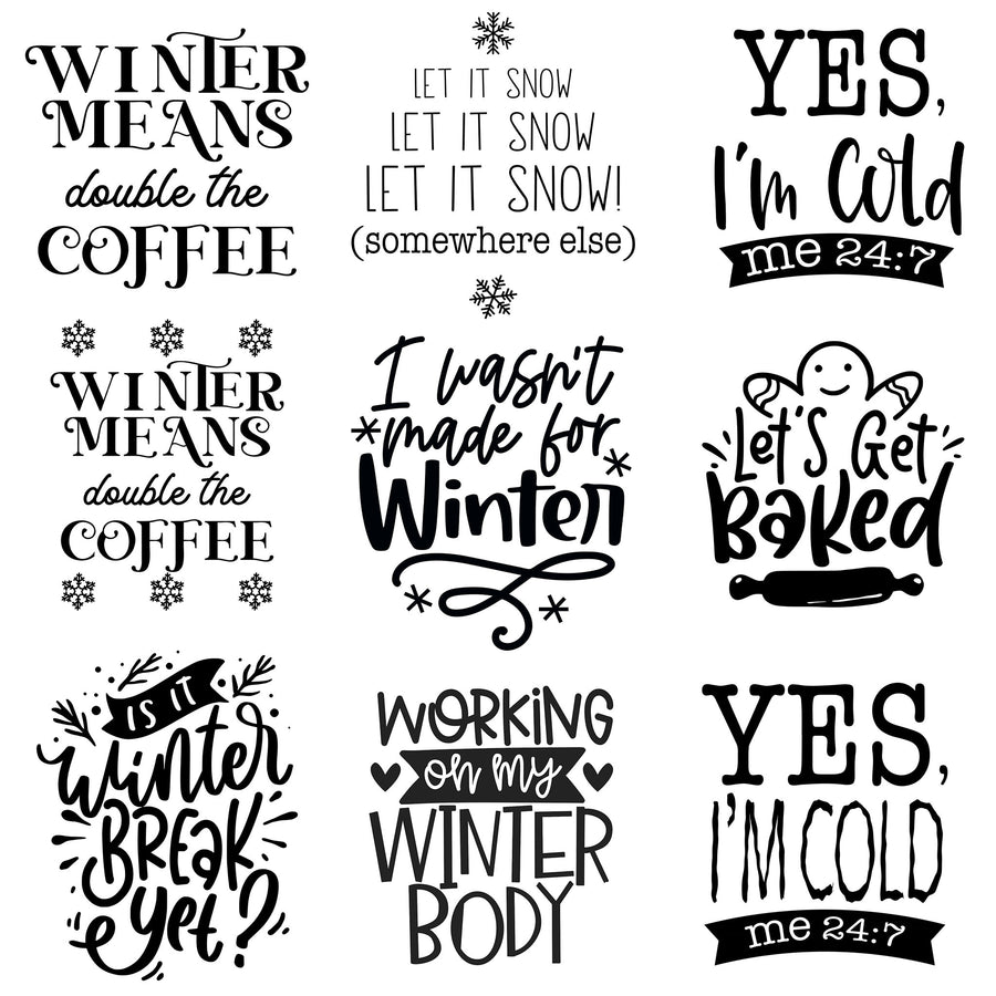 Humorous Winter Laser Engraved Sleeves