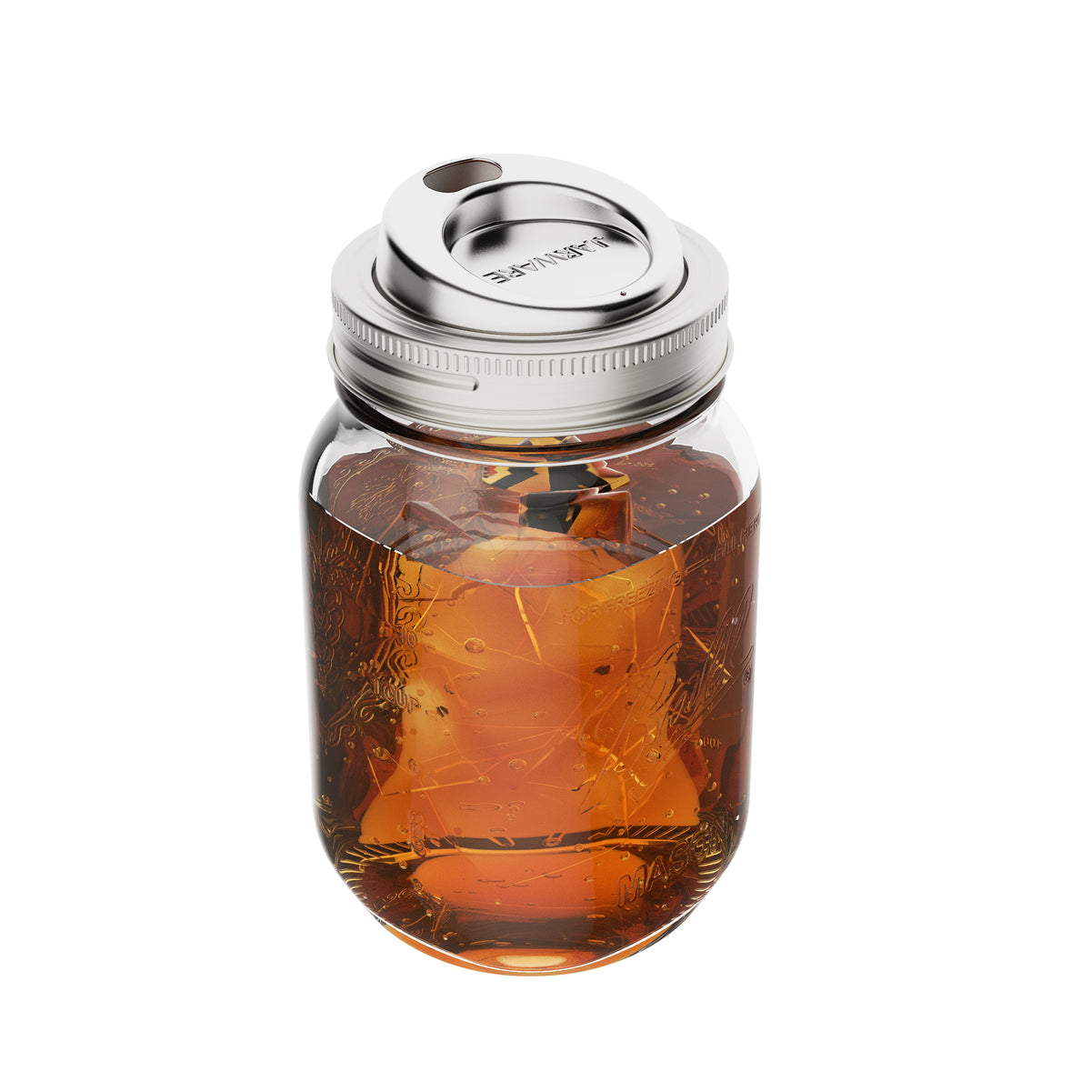 Insert Lid Jarware Stainless Steel Sip Lid Inserts for Regular Mouth Mason Jars ...