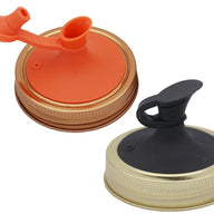 jarware-orange-black-oil-cruet-pour-lid-with-regular-mouth-mason-jar-lifestyle-gold-copper-bands-open-closed