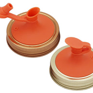 jarware-orange-oil-cruet-pour-lid-with-regular-mouth-mason-jar-lifestyle-gold-copper-bands-open-closed