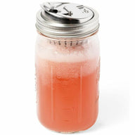 jarware wide mouth stainless steel drink infusion lid for mason jars