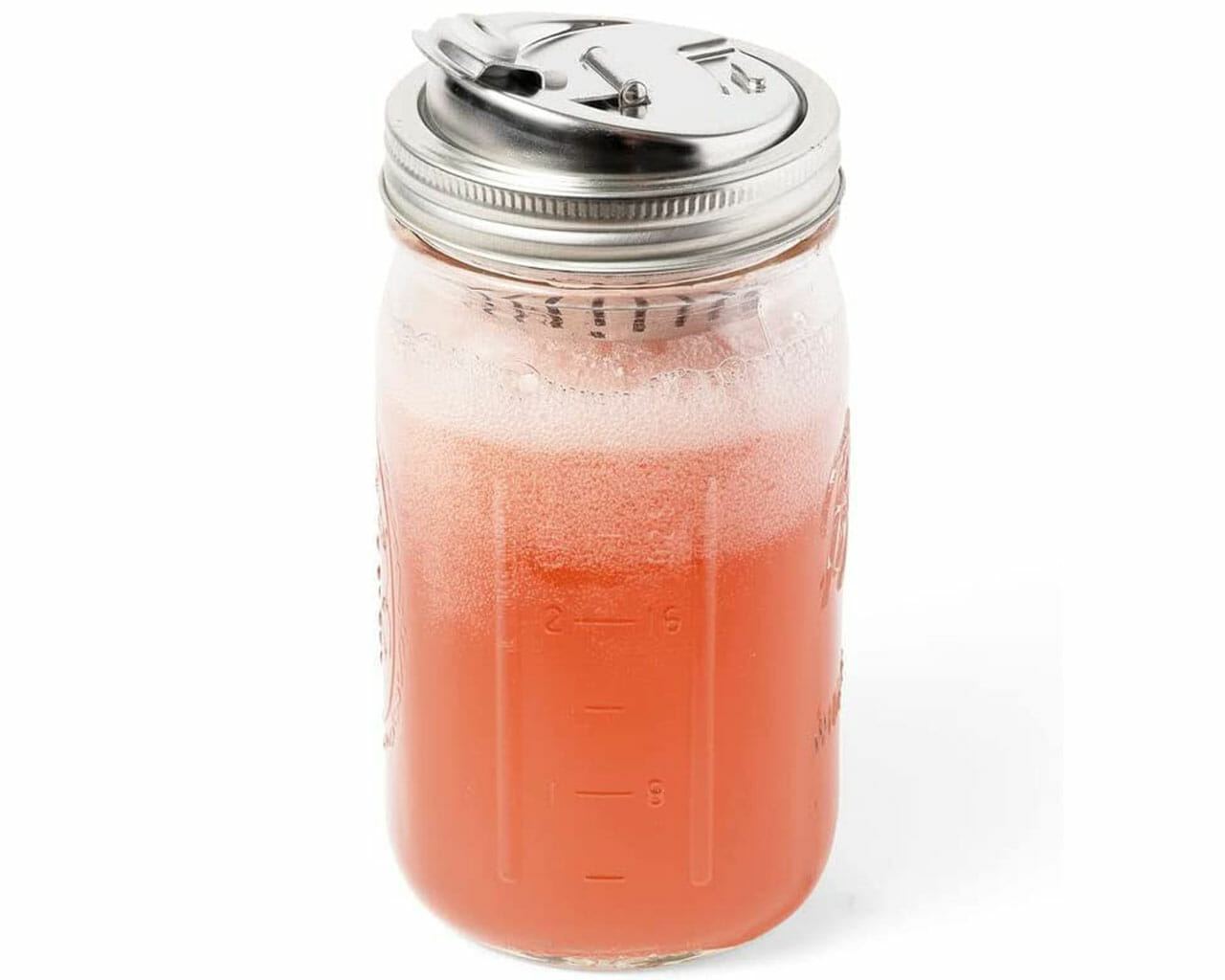 jarware wide mouth stainless steel drink infusion lid for mason jars