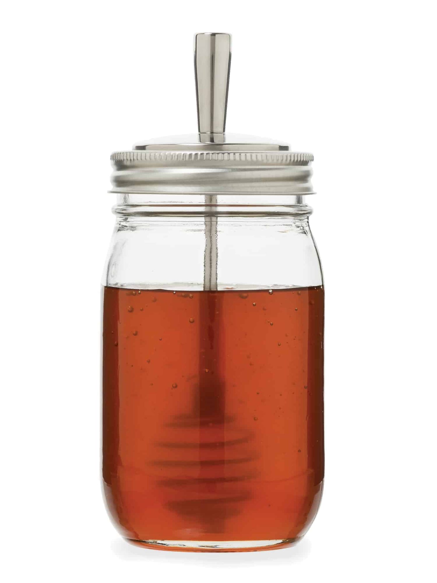 Jarware Stainless Steel Honey Dipper Lid for Mason Jars