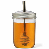 Jarware Stainless Steel Honey Dipper Lid for Mason Jars