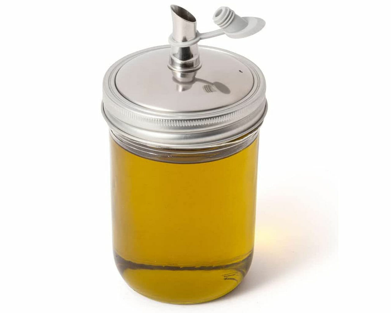 jarware stainless steel oil cruet lids for wide mouth mason jars
