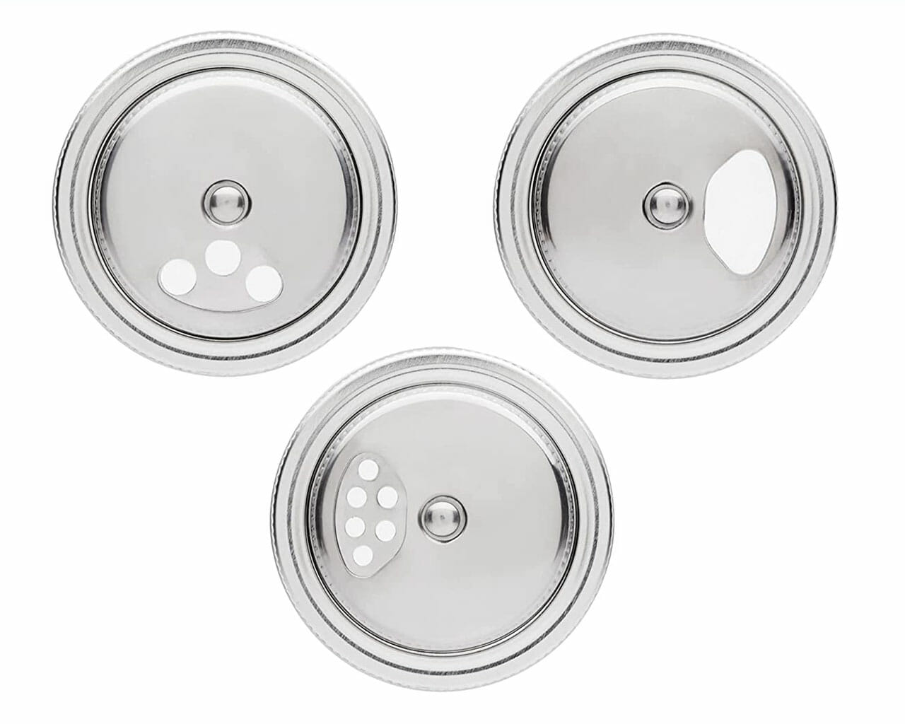 jarware stainless steel spice lids for wide mouth mason jars