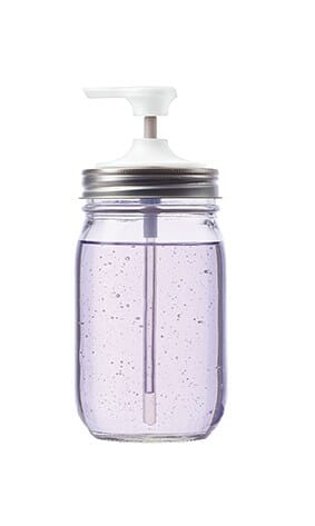 Jarware white plastic soap pump for regular mouth Mason jars