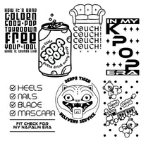 Kpop Demon Hunter inspired designs for laser engraved Mason jars.