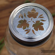 Metal leaf pattern lid insert for regular mouth Mason jars