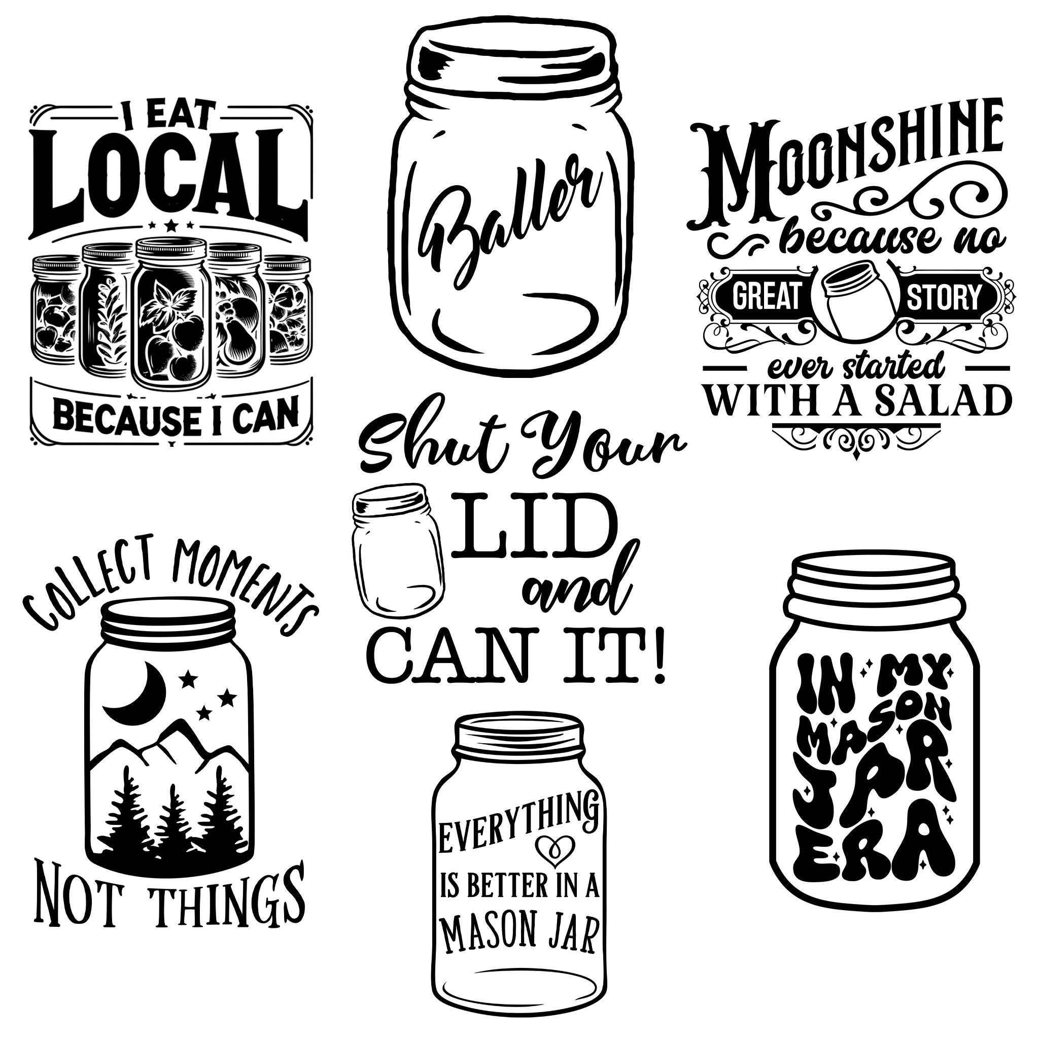 Mason Jar Laser Engraved Sleeves