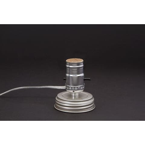 Mason jar silver lamp adapter