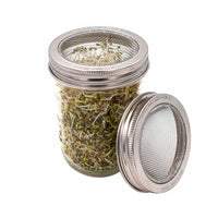 Curved Rust Proof Sprouting Lid and Band for Mason Jars
