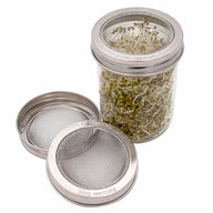 one piece wide mouth stainless steel sprouting lids