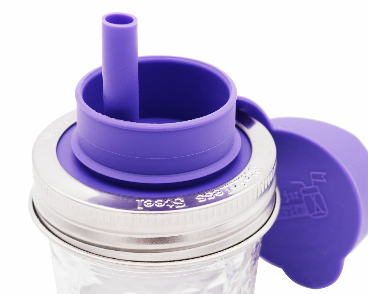 Leak Proof Pop-Up Sippy Straw Lids for Regular Mouth Mason Jars