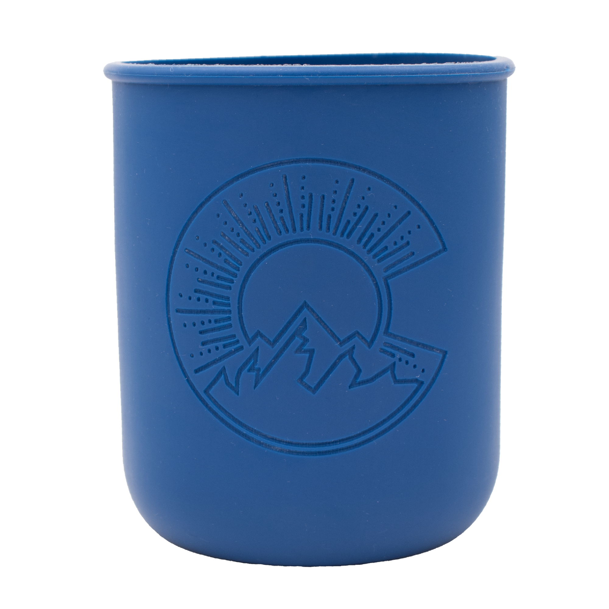 Deep Blue Quart silicone sleeve with the 150th Colorado anniversary design.