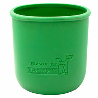 Leaf Green Silicone Sleeve for Regular Mouth 16oz Pint Mason Jars