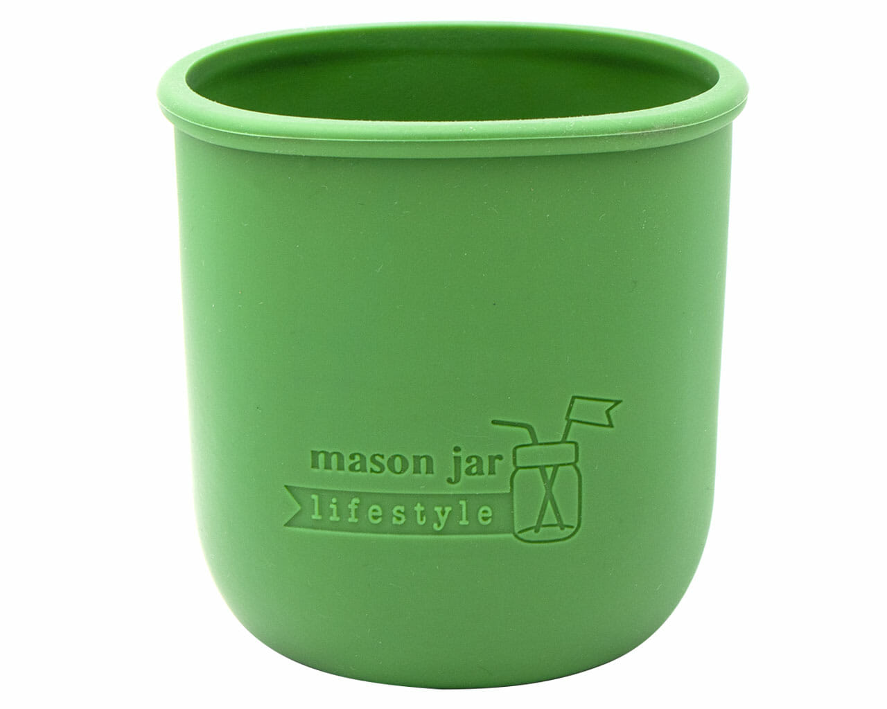 Leaf Green Silicone Sleeve for Regular Mouth 16oz Pint Mason Jars