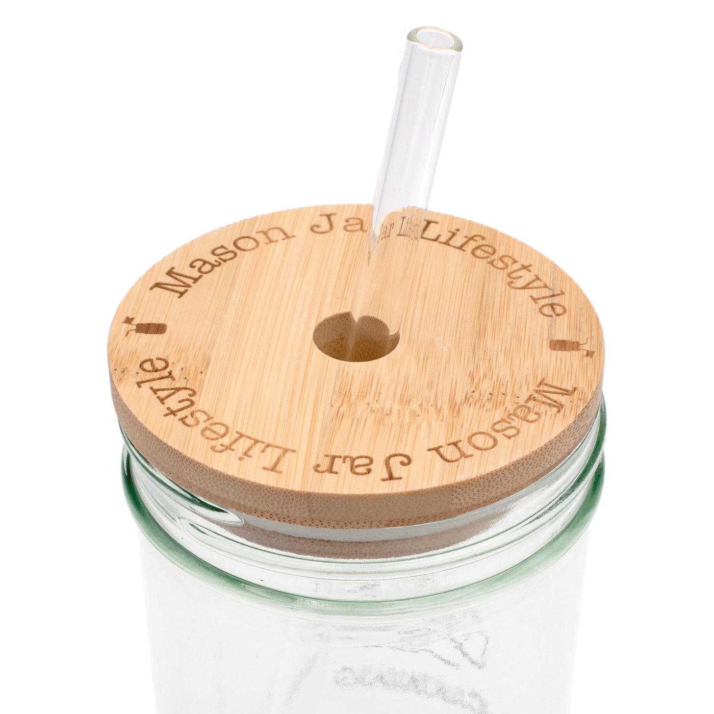 Pint & Half 24oz Glass Water Bottle with Bamboo Lid Travel Tumbler