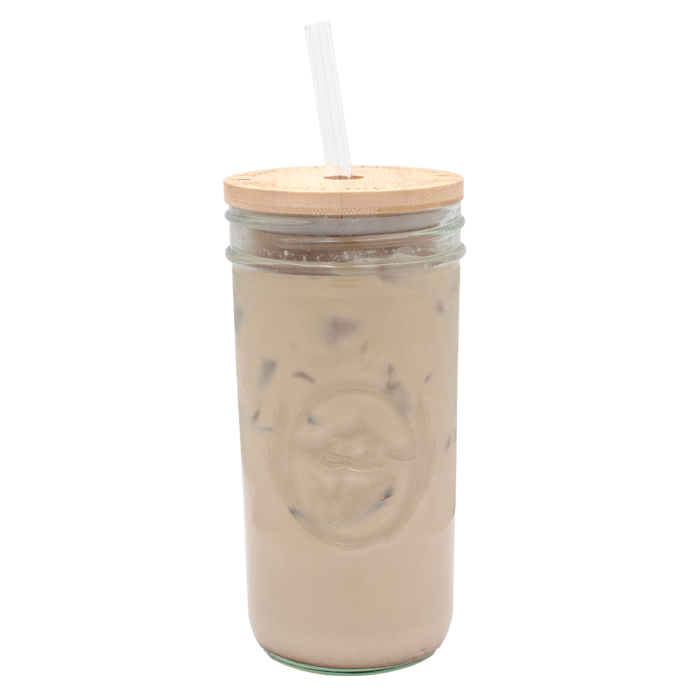 Pint & Half 24oz Glass Water Bottle with Bamboo Lid Travel Tumbler