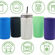 Silicone Sleeves for 24oz Pint and a Half Mason Jars