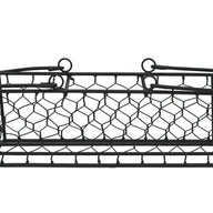 Black Painted Steel Chicken Wire Caddy for Three Pint Jars