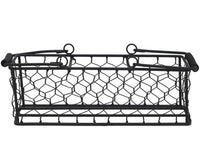 Black Painted Steel Chicken Wire Caddy for Three Pint Jars