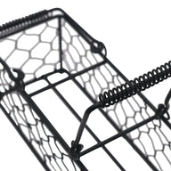 Black Painted Steel Chicken Wire Caddy for Three Pint Jars