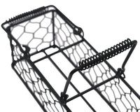 Black Painted Steel Chicken Wire Caddy for Three Pint Jars